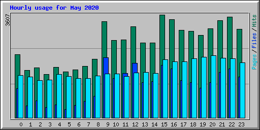 Hourly usage for May 2020